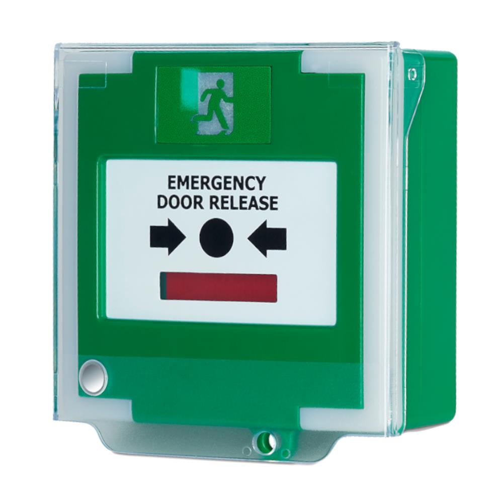 ASEC Resettable Illuminated Triple Pole Call Point With Cover, Timer & Sounder - Surface Mounted Access Control