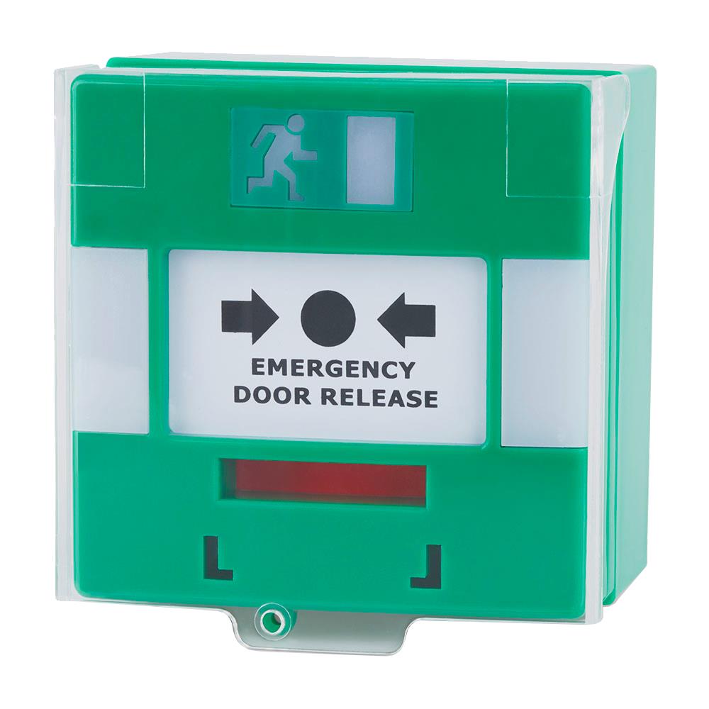 ASEC Resettable Illuminated Triple Pole Call Point With Cover & Sounder - Surface Mounted Access Control