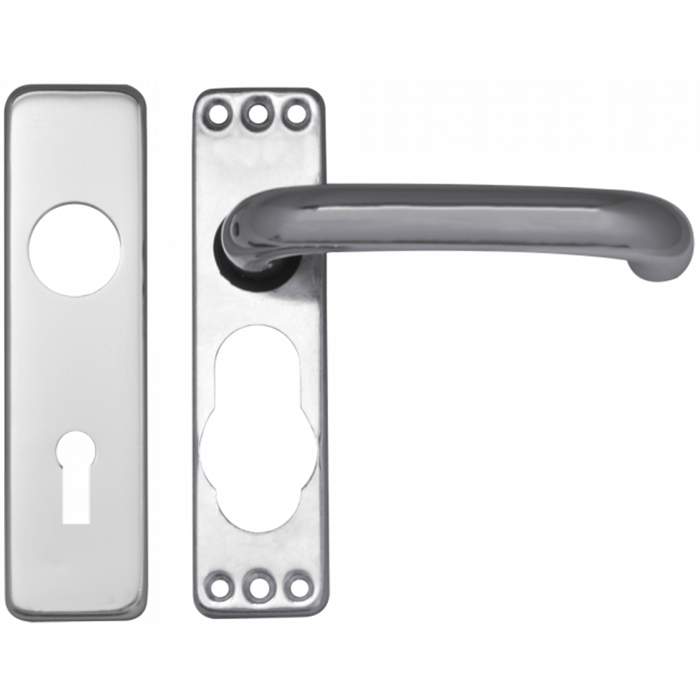 AS4040 ASEC Plate Mounted Aluminium Lever Furniture Wooden Door Handles