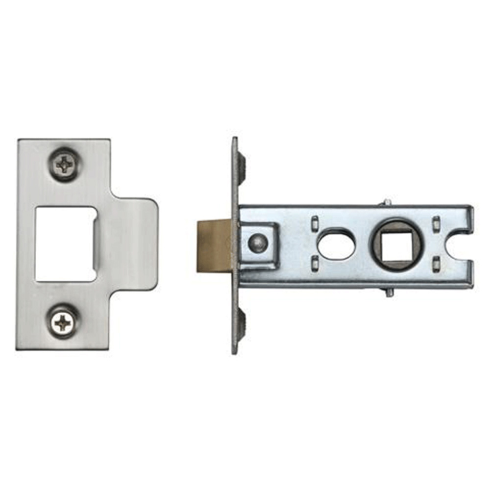 York tubular door latch, 64mm, satin stainless steel finish. Door Latches