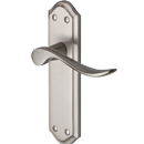 Heritage Brass Sandown Lever Latch Keyless Door Handle Satin Nickle Wooden Door Handles